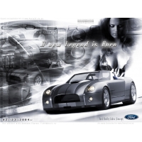 Ford-shelbi cobra concept vs girl,       1024 768