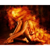 Fire girl and fox 3d    ,   
